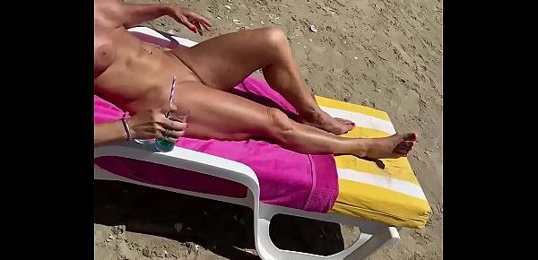  Marina Beaulieu, 59 years old, playing with dildo in south  France